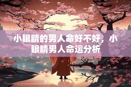 小眼睛的男人命好不好，小眼睛男人命运分析