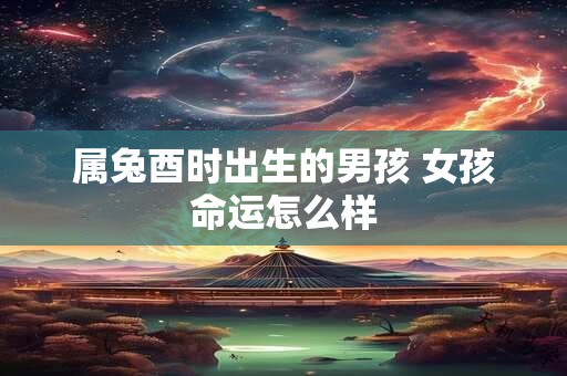 属兔酉时出生的男孩 女孩命运怎么样