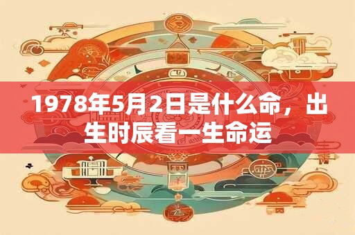 1978年5月2日是什么命，出生时辰看一生命运