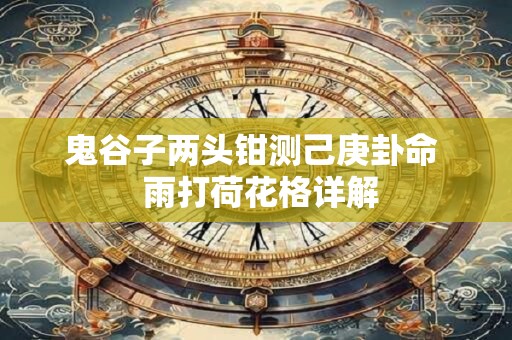 鬼谷子两头钳测己庚卦命  雨打荷花格详解