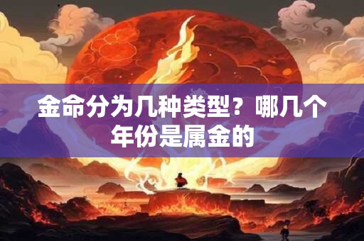 金命分为几种类型？哪几个年份是属金的