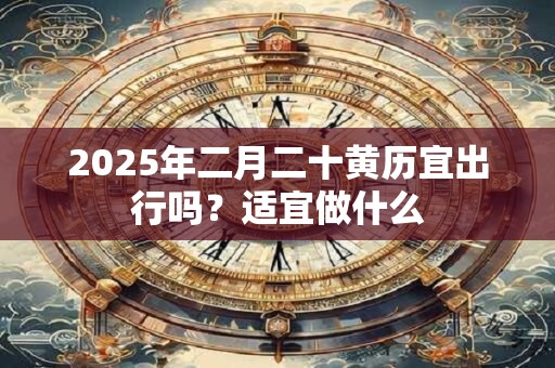 2025年二月二十黄历宜出行吗？适宜做什么
