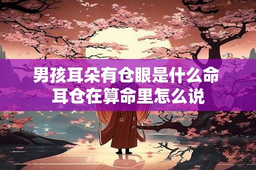 男孩耳朵有仓眼是什么命 耳仓在算命里怎么说