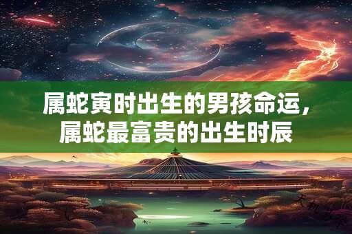 属蛇寅时出生的男孩命运，属蛇最富贵的出生时辰