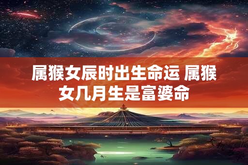 属猴女辰时出生命运 属猴女几月生是富婆命