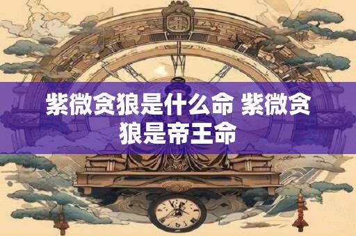 紫微贪狼是什么命 紫微贪狼是帝王命