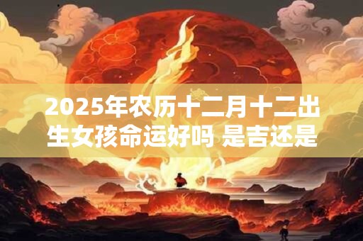 详细阅读:2025年农历十二月十二出生女孩命运好吗 是吉还是凶 2025年农历十二月十二出生女孩命运好吗 是吉还是凶