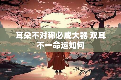 耳朵不对称必成大器 双耳不一命运如何