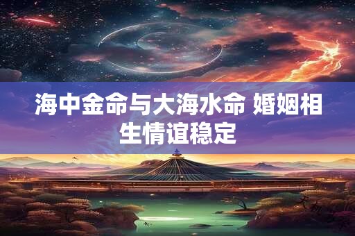 海中金命与大海水命 婚姻相生情谊稳定