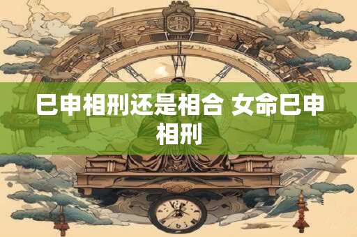 巳申相刑还是相合 女命巳申相刑