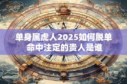 单身属虎人2025如何脱单 命中注定的贵人是谁