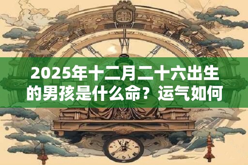 2025年十二月二十六出生的男孩是什么命？运气如何