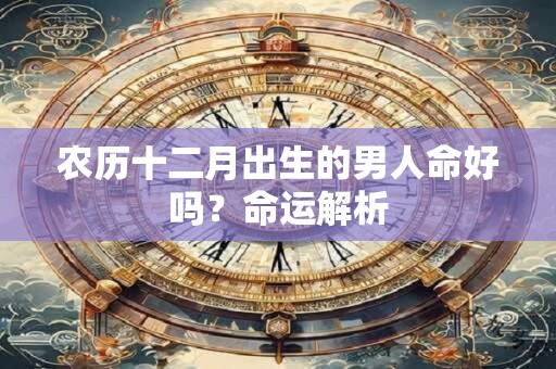 农历十二月出生的男人命好吗？命运解析