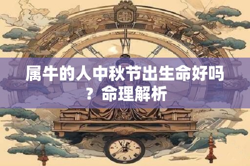 详细阅读:属牛的人中秋节出生命好吗?命理解析 属牛的人中秋节出生命好吗?命理解析