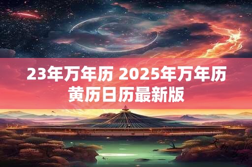 23年万年历 2025年万年历黄历日历最新版
