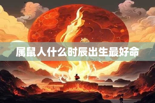 属鼠人什么时辰出生最好命