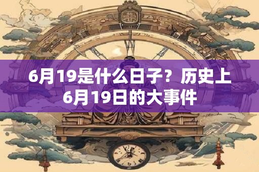 6月19是什么日子？历史上6月19日的大事件