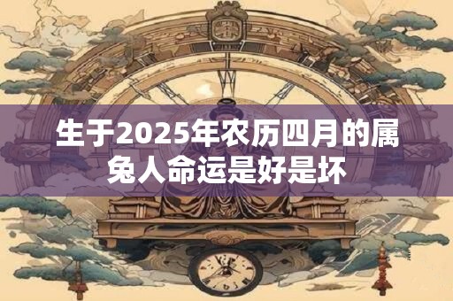 生于2025年农历四月的属兔人命运是好是坏