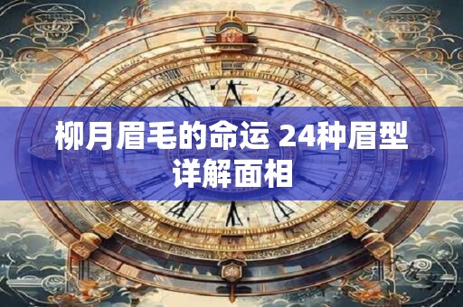 柳月眉毛的命运 24种眉型详解面相