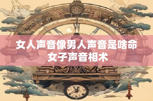 女人声音像男人声音是啥命 女子声音相术