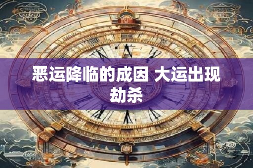 恶运降临的成因 大运出现劫杀