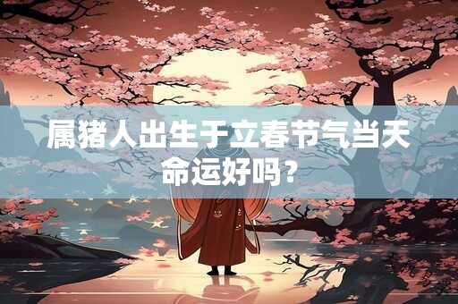 属猪人出生于立春节气当天命运好吗？