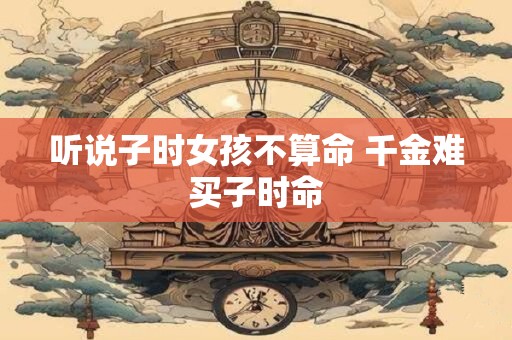 听说子时女孩不算命 千金难买子时命
