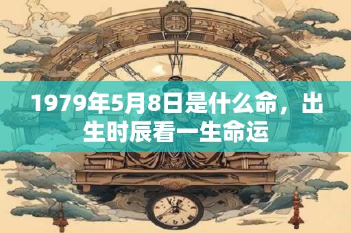1979年5月8日是什么命，出生时辰看一生命运