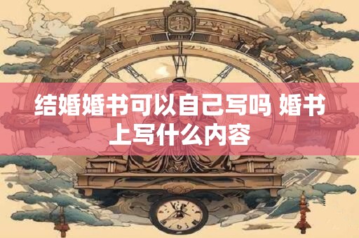详细阅读:结婚婚书可以自己写吗 婚书上写什么内容 结婚婚书可以自己写吗 婚书上写什么内容