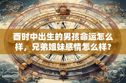 酉时中出生的男孩命运怎么样，兄弟姐妹感情怎么样？