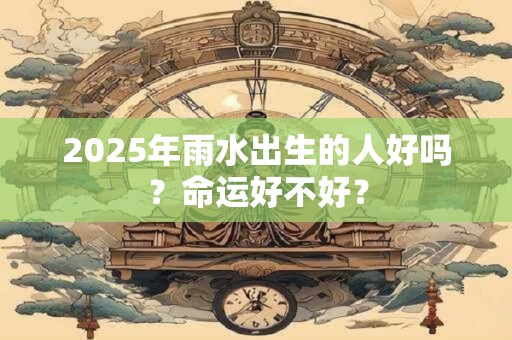 2025年雨水出生的人好吗？命运好不好？