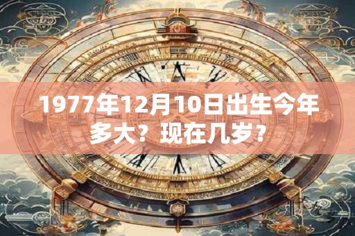 1977年12月10日出生今年多大？现在几岁？