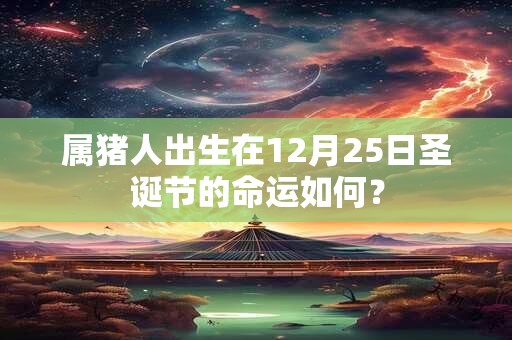 属猪人出生在12月25日圣诞节的命运如何？