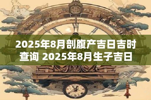 2025年8月剖腹产吉日吉时查询 2025年8月生子吉日