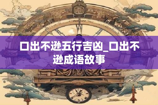 口出不逊五行吉凶_口出不逊成语故事