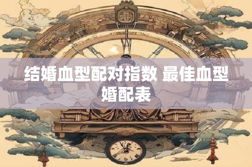 详细阅读:结婚血型配对指数 最佳血型婚配表 结婚血型配对指数 最佳血型婚配表