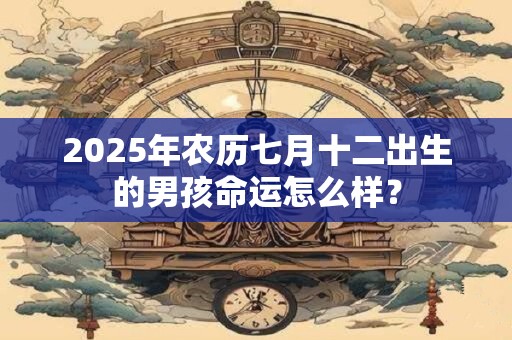 2025年农历七月十二出生的男孩命运怎么样？