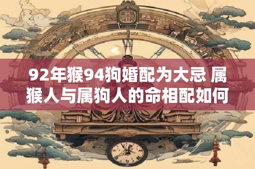 92年猴94狗婚配为大忌 属猴人与属狗人的命相配如何