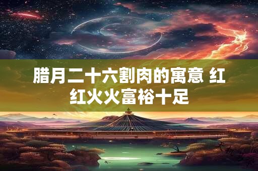 腊月二十六割肉的寓意 红红火火富裕十足