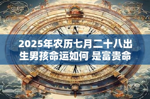2025年农历七月二十八出生男孩命运如何 是富贵命吗