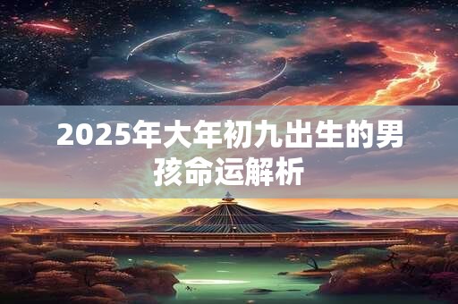 2025年大年初九出生的男孩命运解析