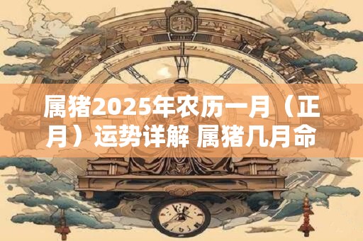 属猪2025年农历一月（正月）运势详解 属猪几月命苦