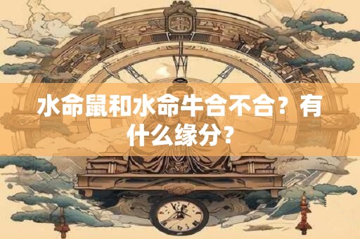 水命鼠和水命牛合不合？有什么缘分？