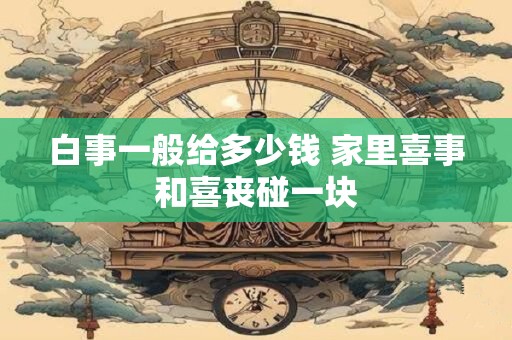 白事一般给多少钱 家里喜事和喜丧碰一块