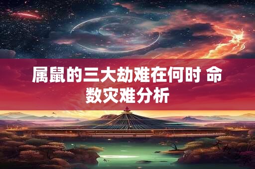 属鼠的三大劫难在何时 命数灾难分析