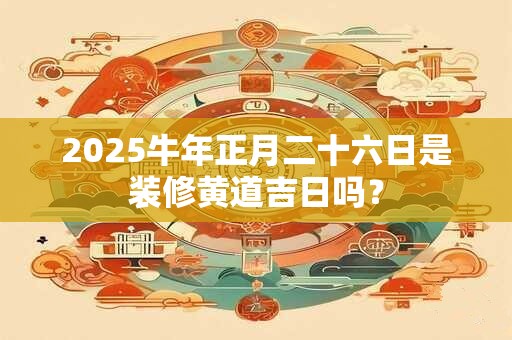 2025牛年正月二十六日是装修黄道吉日吗？