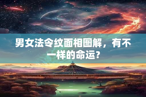 男女法令纹面相图解，有不一样的命运？