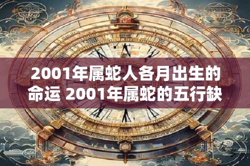 详细阅读:2001年属蛇人各月出生的命运 2001年属蛇的五行缺什么 2001年属蛇人各月出生的命运 2001年属蛇的五行缺什么