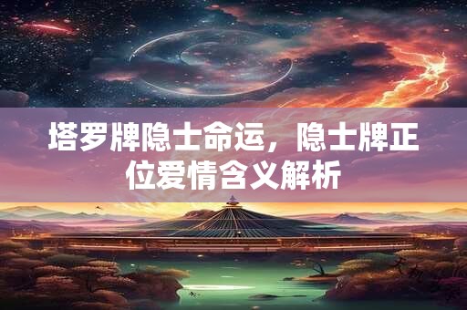 塔罗牌隐士命运，隐士牌正位爱情含义解析