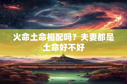火命土命相配吗？夫妻都是土命好不好